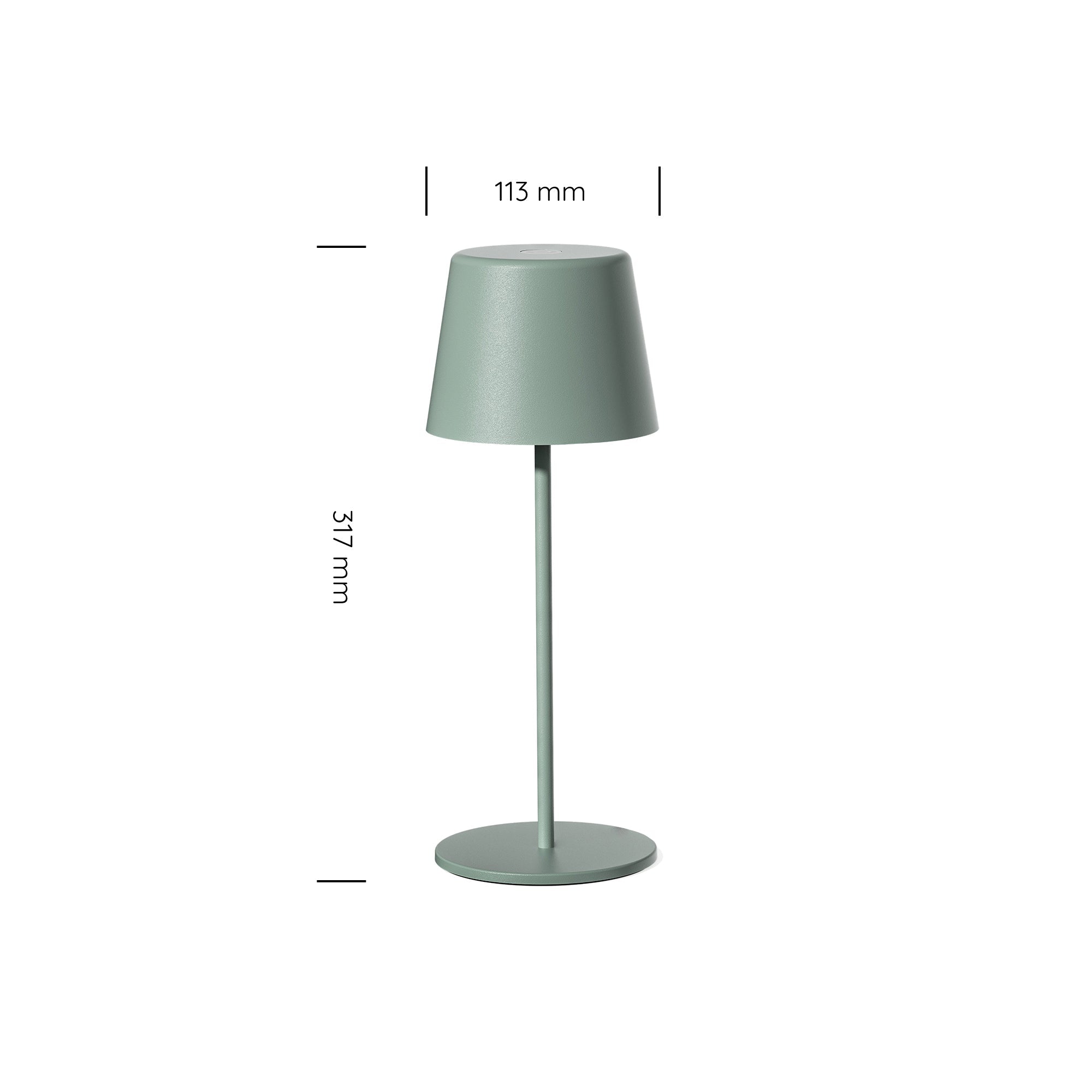 Paola 300 Rechargeable Cordless Table Lamp Matte Green Grey (Lampa LED)