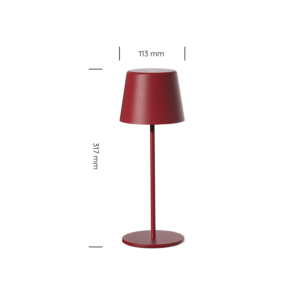 Paola 300 Rechargeable Cordless Table Lamp Ruby Red (Lampa LED)