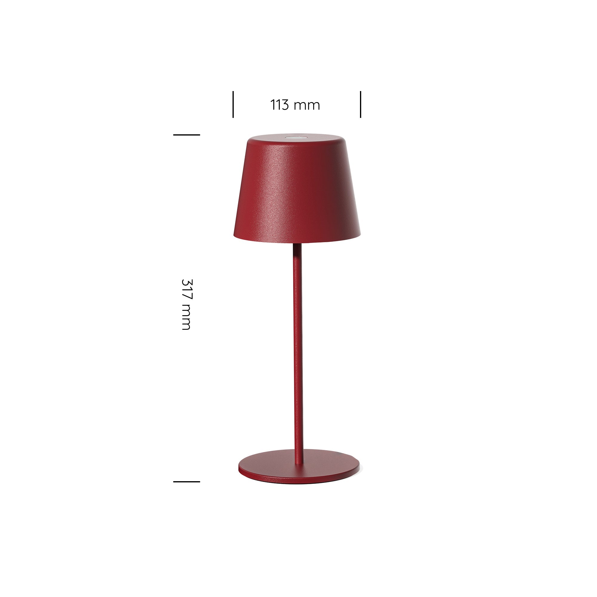 Paola 300 Rechargeable Cordless Table Lamp Ruby Red (Lampa LED)