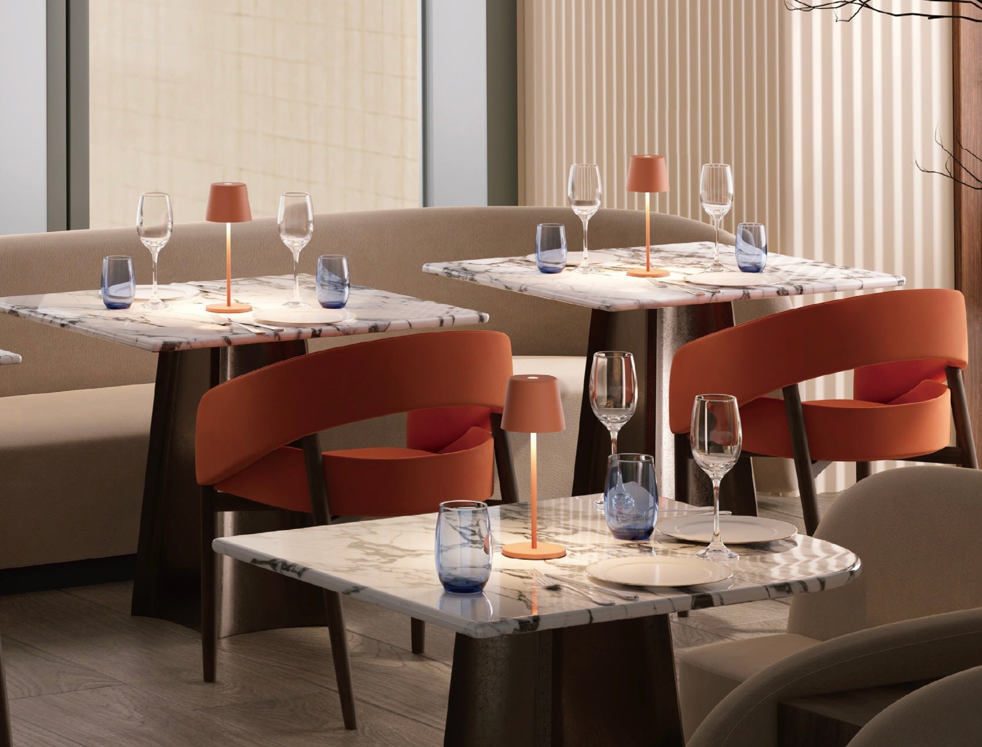 Paola 300 Rechargeable Cordless Table Lamp Matte Blue (Lampa LED)